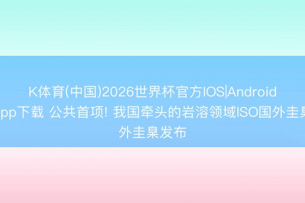 K体育(中国)2026世界杯官方IOS|Android手机app下载 公共首项! 我国牵头的岩溶领域ISO国外圭臬发布