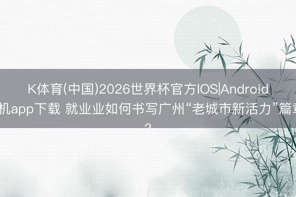 K体育(中国)2026世界杯官方IOS|Android手机app下载 就业业如何书写广州“老城市新活力”篇章?