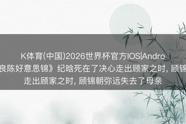 K体育(中国)2026世界杯官方IOS|Android手机app下载 《良陈好意思锦》纪晗死在了决心走出顾家之时， 顾锦朝弥远失去了母亲