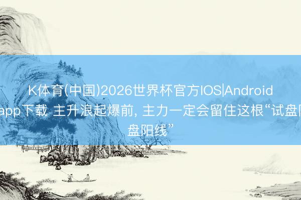 K体育(中国)2026世界杯官方IOS|Android手机app下载 主升浪起爆前， 主力一定会留住这根“试盘阳线”