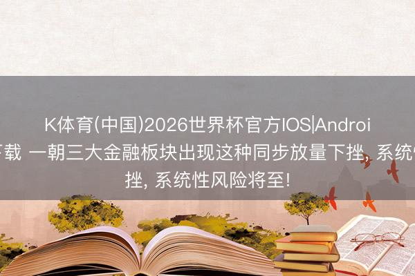 K体育(中国)2026世界杯官方IOS|Android手机app下载 一朝三大金融板块出现这种同步放量下挫， 系统性风险将至!