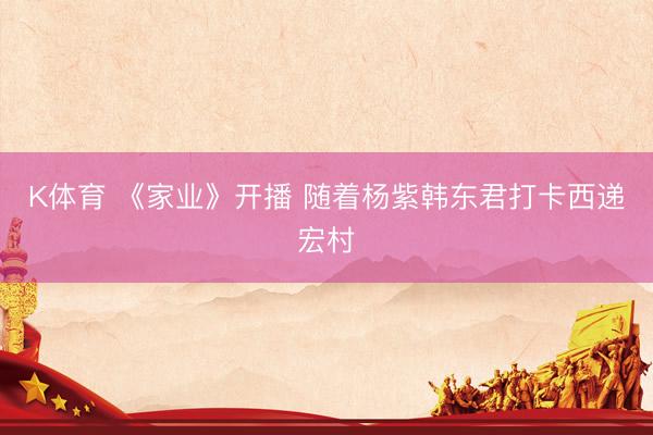 K体育 《家业》开播 随着杨紫韩东君打卡西递宏村