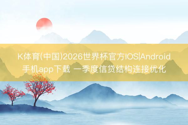 K体育(中国)2026世界杯官方IOS|Android手机app下载 一季度信贷结构连接优化