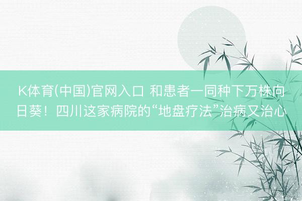 K体育(中国)官网入口 和患者一同种下万株向日葵！四川这家病院的“地盘疗法”治病又治心